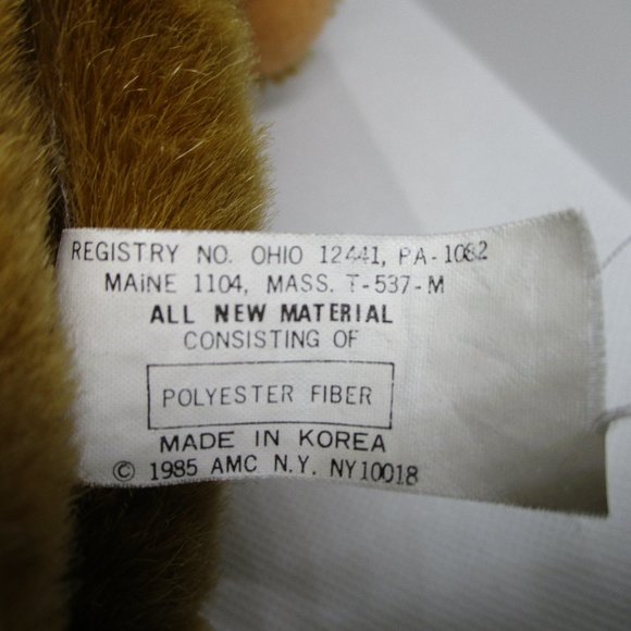 Vintage 1985 Teddy Bear Plush Toy - Made in Korea - Picture 13 of 16